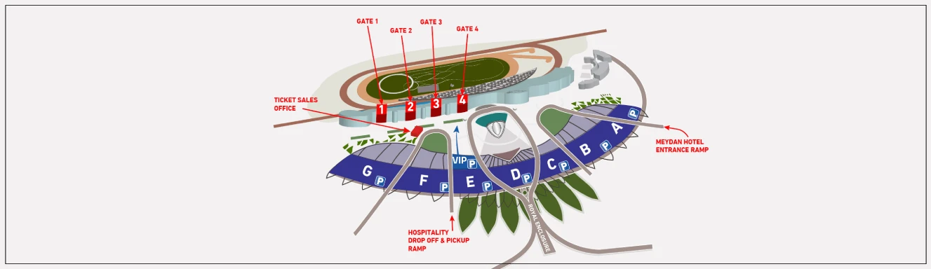 Dubai Racing Club venue seating chart map